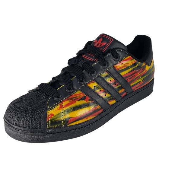 RARE 2006 ADIDAS ORIGINAL SUPERSTARS YELLOW RED AB main image 4